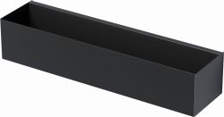 Półka łazienkowa na akcesoria 60x6x10 cm ze stali nierdzewnej lakierowanej na czarno MCJ H60