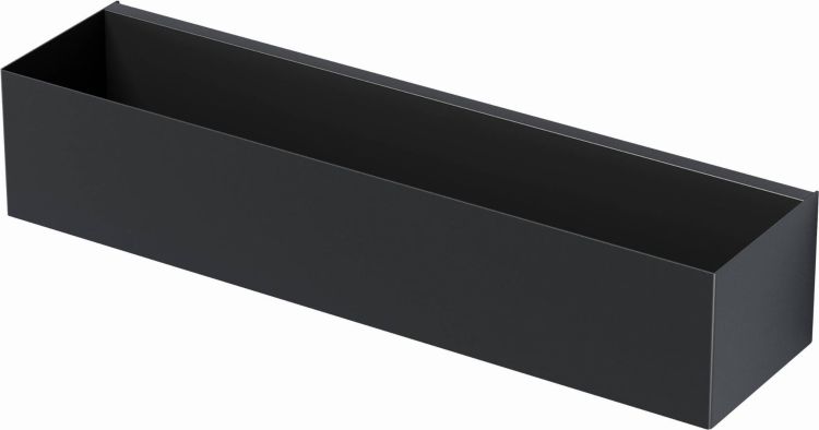 Półka łazienkowa na akcesoria 60x6x10 cm ze stali nierdzewnej lakierowanej na czarno MCJ H60
