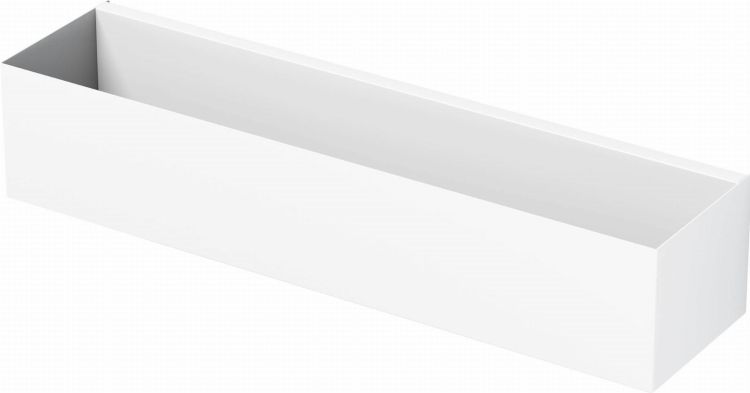 Półka łazienkowa na akcesoria 60x6x10 cm ze stali nierdzewnej lakierowanej na biało MCJ H60
