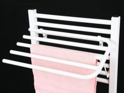 Suszarka na 4 ręczniki do grzejników, uniwersalny zacisk, długość 50cm, biały