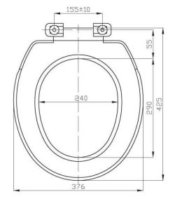 REGINA deska WC, polypropylen, biała