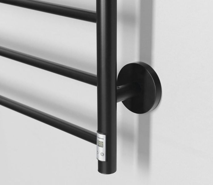 REDONDO elektr. suszarka na ręczn. z wył. czasowym, okrągłe profile, 500x900mm, czarna