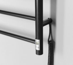 REDONDO elektr. suszarka na ręczn. z wył. czasowym, okrągłe profile, 500x900mm, czarna