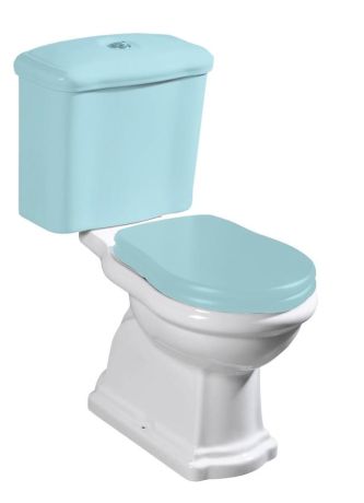 Przejdź do produktu RETRO misa do kompaktu WC 38,5x72cm, odpływ poziomy, biały