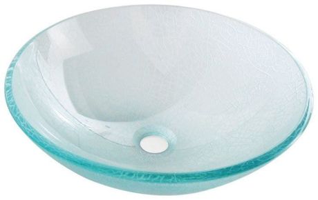Przejdź do produktu ICE szklana umywalka nablatowa średnica 42cm, czysty z piaskowaniem