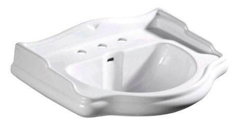 Przejdź do produktu RETRO umywalka ceramiczna 69x52cm, z 3 otworami na baterię, biały