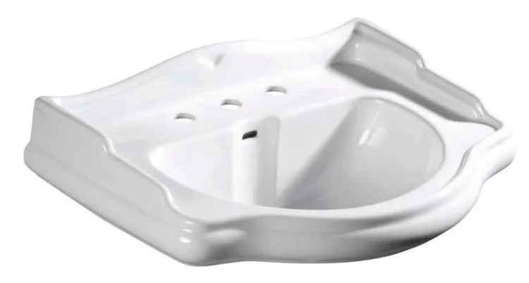 RETRO umywalka ceramiczna 69x52cm, z 3 otworami na baterię
