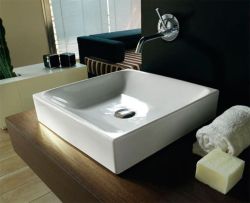 CENTO umywalka ceramiczna nablatowa 45x45cm