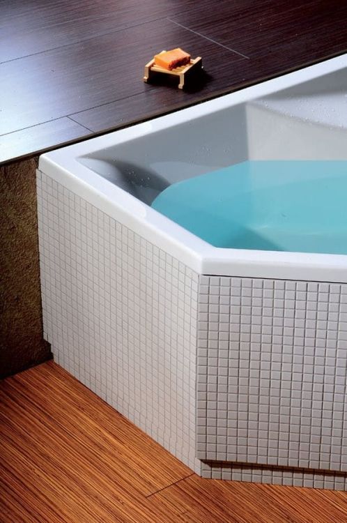 FLOSS wanna narożna 145x145x50cm, biała