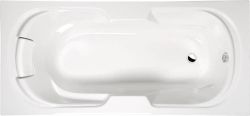 KAILA wanna prostokątna 190x88x43cm, biała, biały podgłówek