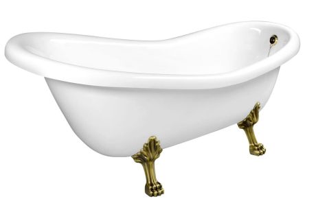 Przejdź do produktu RETRO wanna wolnostojąca 173x75x84cm, nogi brąz, biała