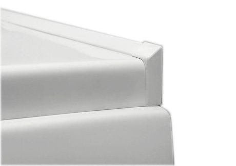 Przejdź do produktu Listwa do wanien i brodzików, 2szt 1950mm, 2szt łącznik narożny, 2szt zaślepka, biały
