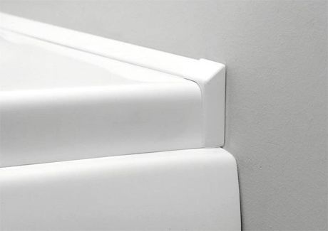 Przejdź do produktu Listwa do wanien i brodzików, 2szt 1950mm, 2szt łącznik narożny, 2szt zaślepka, biały