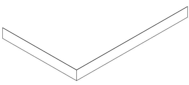 SARA obudowa czołowa 100x90cm, wysokość 10cm, lewa