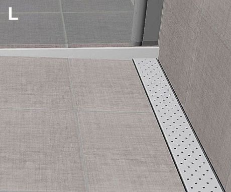 Przejdź do produktu Listwa spadkowa lewa, wysokość 10mm, długość 1000mm, stal nierdzewna mat