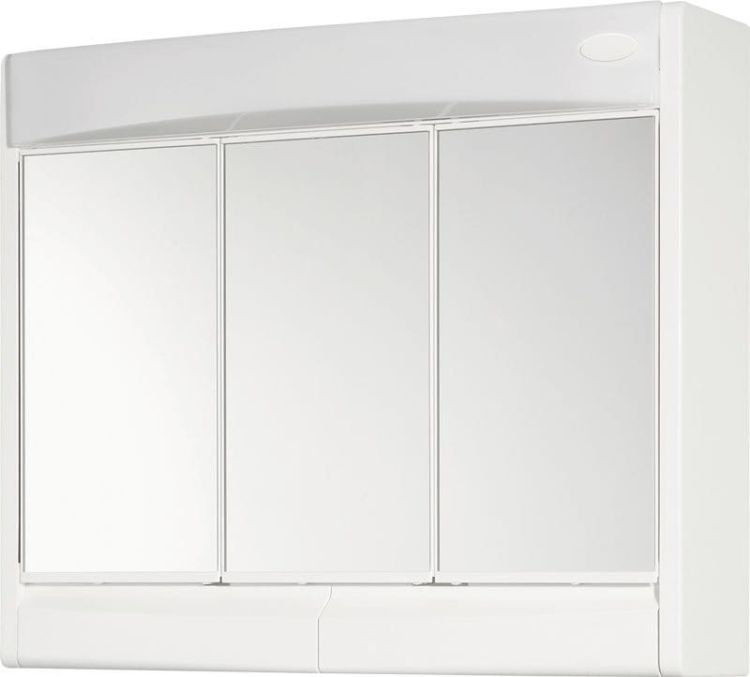 SAPHIR szafka z lustrem 60x51x18cm, jarzeniówka T8,1x15W, biały plastik