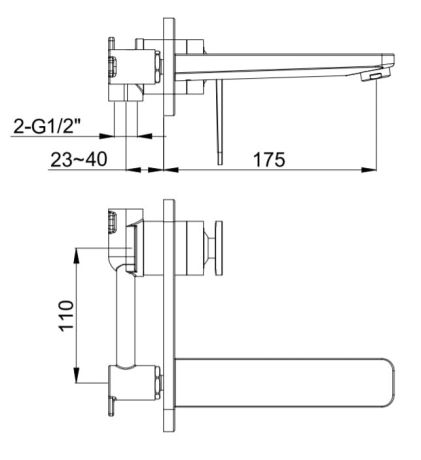 Przejdź do produktu Bateria umywalkowa podtynkowa z wylewką Kohlman Wexpo QB185W chrom