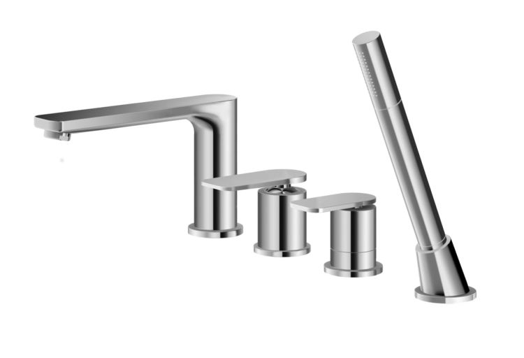 Bateria wannowa stojąca 4-elementowa Kohlman Wexpo QB244W chrom