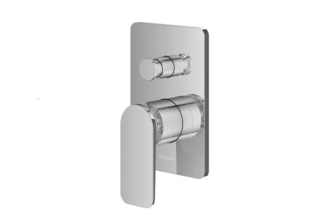 Przejdź do produktu Bateria wannowa, podtynkowa 10x16 cm z przełącznikiem Kohlman Wexpo QW210W chrom