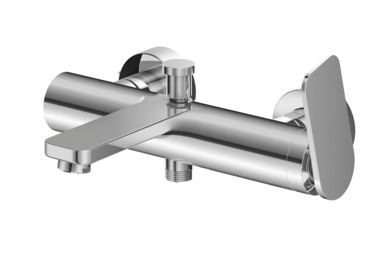 Bateria wannowa ścienna z wylewką Kohlman Wexpo QW110W chrom