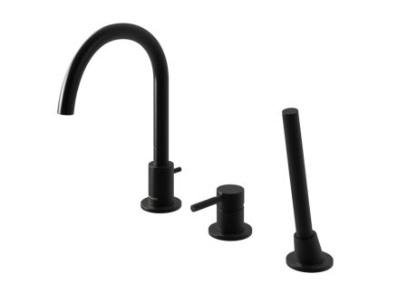 Przejdź do produktu Bateria wannowa 3-otworowa czarna Kohlman Roxin QB241RB