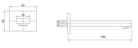Przejdź do produktu Wylewka 19 cm Kohlman QW230H chrom