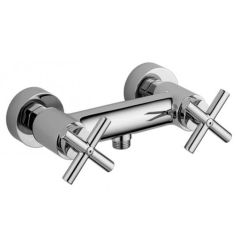 Bateria natryskowa ścienna 20 cm Retro korpus Paffoni Quattro QTV168CR chrom