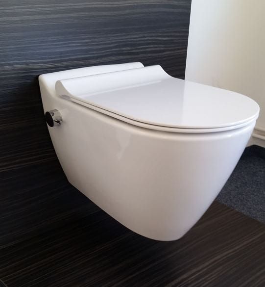 Bezrantowa Miska WC Z Wbudowanym Bidetem 2 W 1 Mieszacz W Komplecie Mineral MA 5201