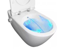 Bezrantowa Miska WC Z Wbudowanym Bidetem 2 W 1 Mieszacz W Komplecie Mineral MA 5201