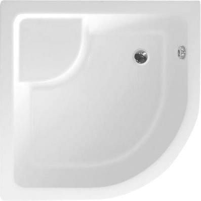 Przejdź do produktu Brodzik prysznicowy, akrylowy półokrągły 80x80x28cm z nóżkami, R550