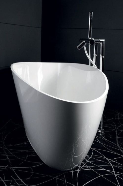 ELIPSIE - wanna, 1570x700x560mm, konglomerat, objętość 260l, biały połysk