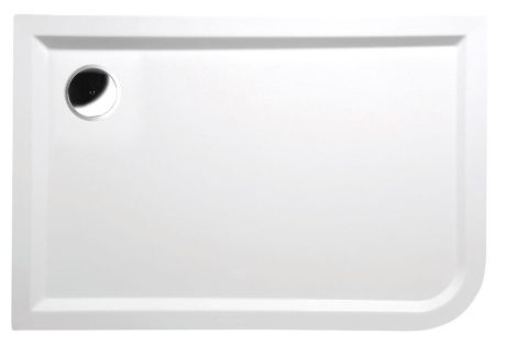 Przejdź do produktu STYX L brodzik kompozytowy, prostokąt 120x80x4cm, lewy, biała