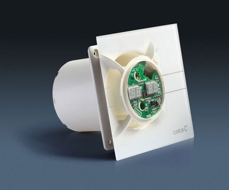E-100 GTH wentylator łazienkowy osiowy z automatem, 4W/8W, wylot 100mm, biały