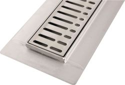 MANUS ONDA nierdzewny odpływ liniowy z rusztem, 1250x130x55 mm