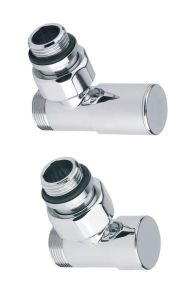 COMPACT zestaw przyłączeniowy ręczny, narożny, chrom