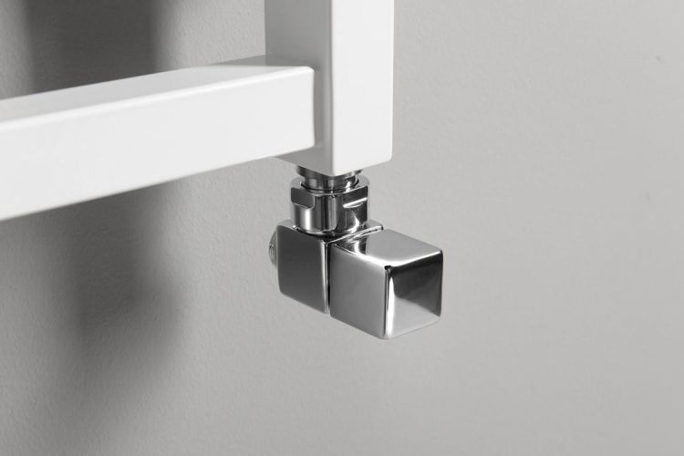 CUBE zestaw przyłączeniowy ręczny, narożny, chrom