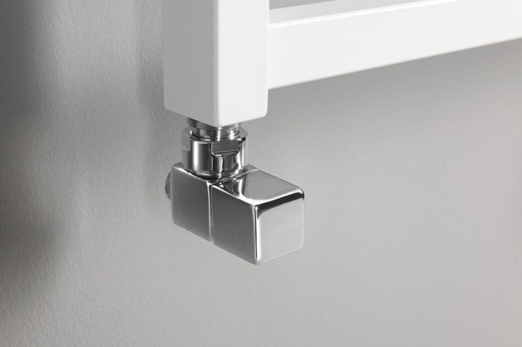 CUBE zestaw przyłączeniowy ręczny, narożny, chrom