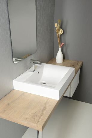 Przejdź do produktu FLAVIA umywalka kompozytowa 60x50cm, biała