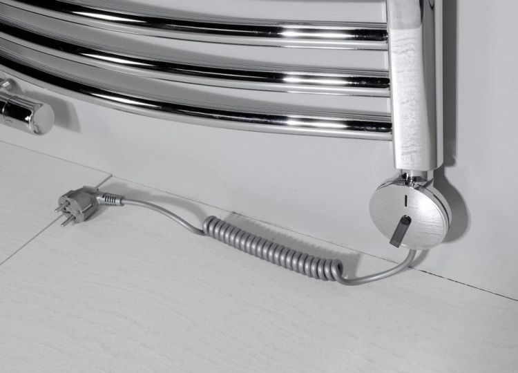 TETE Grzałka elektryczna z termostatem 300W, srebrna