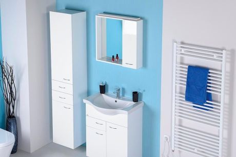 Przejdź do produktu ZOJA/KERAMIA FRESH szafka z lustrem i oświetleniem LED, 60x60x14cm, prawa, biały