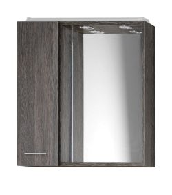 ZOJA/KERAMIA FRESH szafka z lustremm i ośw.LED, 60x60x14cm, mali wenge,lewa
