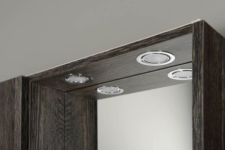 Przejdź do produktu ZOJA/KERAMIA FRESH szafka z lustrem i oświetleniem LED, 60x60x14cm, mali wenge,lewa