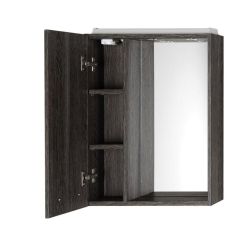 ZOJA/KERAMIA FRESH szafka z lustremm i ośw.LED, 60x60x14cm, mali wenge,lewa