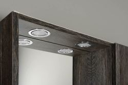 ZOJA/KERAMIA FRESH szafka z lustremm i ośw.LED, 60x60x14cm,mali wenge,prawa