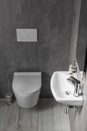 Przejdź do produktu Umywalka ceramiczna 45x28cm, biały