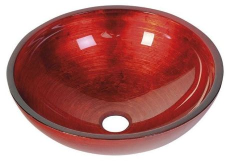 Przejdź do produktu MURANO ROSSO IMPERO umywalka szklana nablatowa, średnica 40cm, czerwona