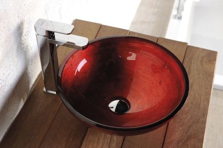 Przejdź do produktu MURANO ROSSO IMPERO umywalka szklana nablatowa, średnica 40cm, czerwona