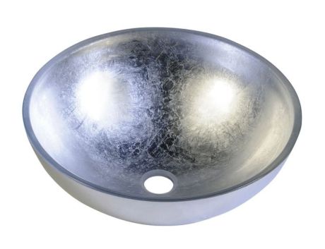 Przejdź do produktu MURANO ARGENTO umywalka szklana nablatowa, średnica 40cm, srebrny