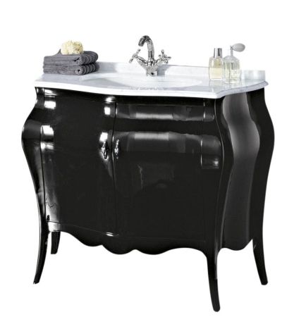 Przejdź do produktu ISOTTA LAC 105-S szafka z umywalką, szer. 107cm, marmur Bianco Carrara, nero