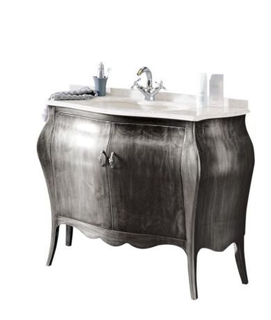 Przejdź do produktu ISOTTA ARG 105-S szafka z umywalką, szer. 107cm, marmur Bianco Carrara, argento